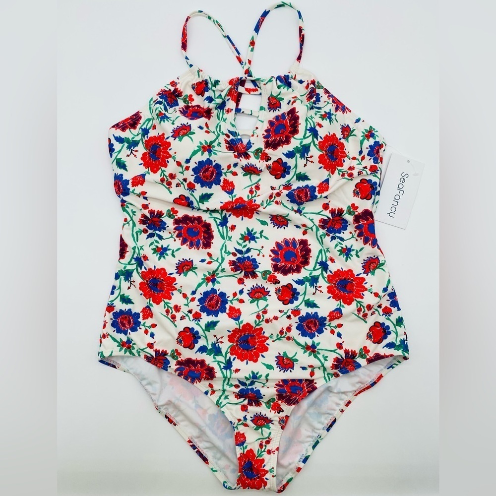 SEA FANCY Floral One Piece Swimsuit Size XL NWT - Picture 8 of 8